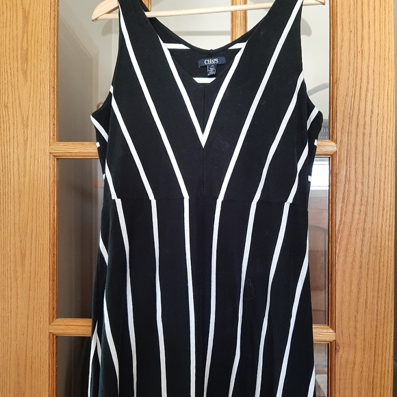 Chaps black and white striped maxi dress - Picture 2 of 15